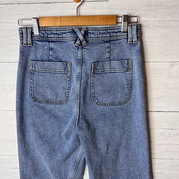 Paris Atelier & Other Stories Jeans Womens Size 29 Patch Pockets Wide Leg - Picture 11 of 16